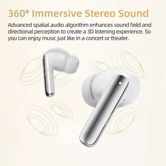 Alt view image 6 of 7 - QCY MeloBuds Pro Aadptive Hybrid Active Noise Cancelling Wireless Earbuds, Reduce Noise by Up to 99%, Bluetooth 5.3 Wireless LDAC Hi-Res Audio, 34H Playtime, Comfortable Fit, Custom EQ via App