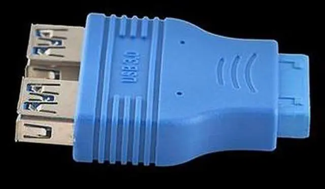 Alt view image 2 of 4 - 3.0 Adapter 20-pin to usb3.0 Motherboard 20pin to 2PIN Conversion 20P to USB female and female