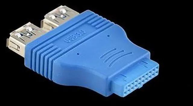 Alt view image 3 of 4 - 3.0 Adapter 20-pin to usb3.0 Motherboard 20pin to 2PIN Conversion 20P to USB female and female