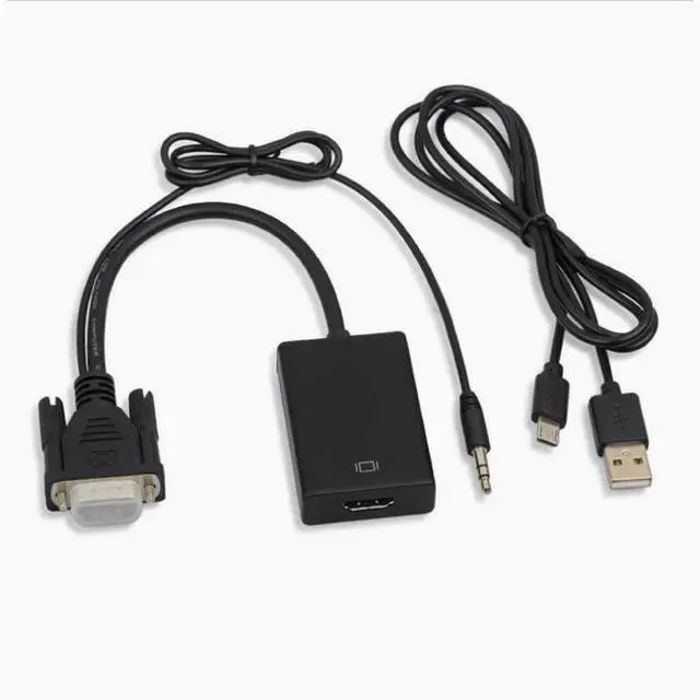Alt view image 2 of 3 - VGA with audio to HDMI converter vga with hdmi to HDMI with sound