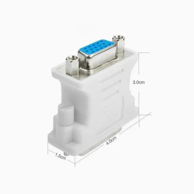 Alt view image 2 of 4 - DVI 24+5 Rotating VGA female DVI to VGA head monitor adapter