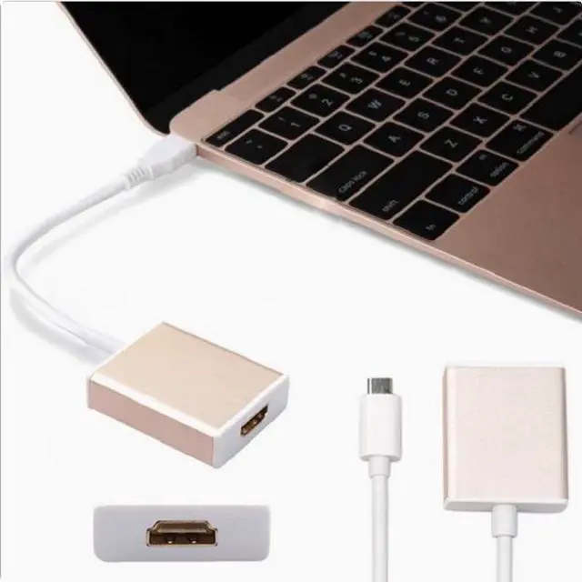 Alt view image 4 of 4 - Metal USB3.1 TO HDMI Type-C to HDMI HD cable /Macbook USB3.1 to HDMI