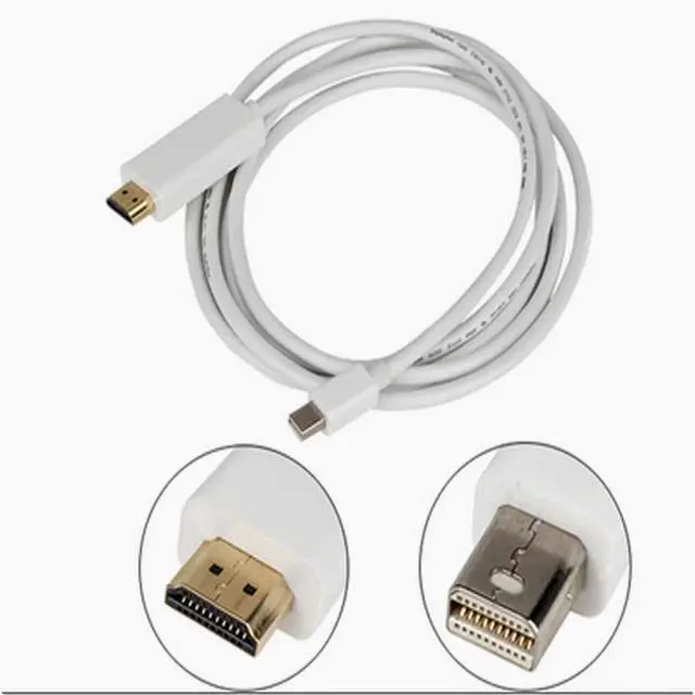 Alt view image 4 of 4 - Mini DP to HDMI adapter 1.8m miniDisplayPort to HD Thunderbolt Mac with TV