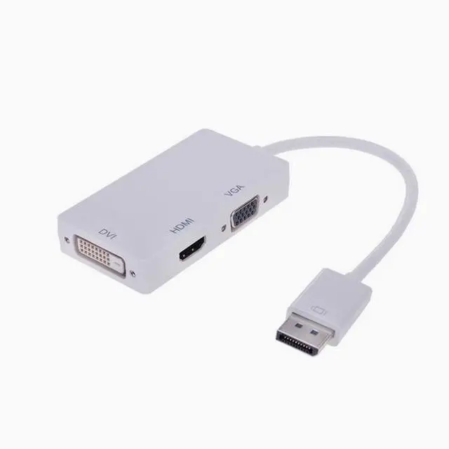 Alt view image 3 of 5 - DP to hdmi dvi vga 3-in-1 conversion cable HDMI/DVI/VGA DP graphics card video converter