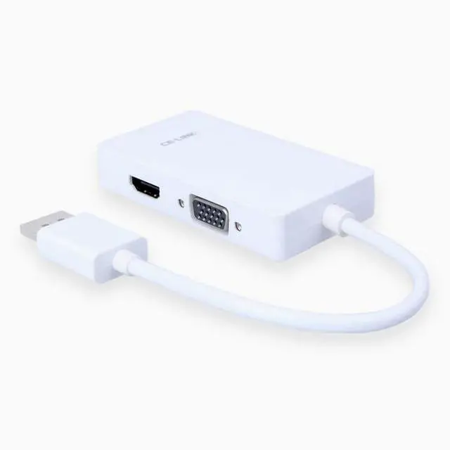 Alt view image 4 of 5 - DP to hdmi dvi vga 3-in-1 conversion cable HDMI/DVI/VGA DP graphics card video converter