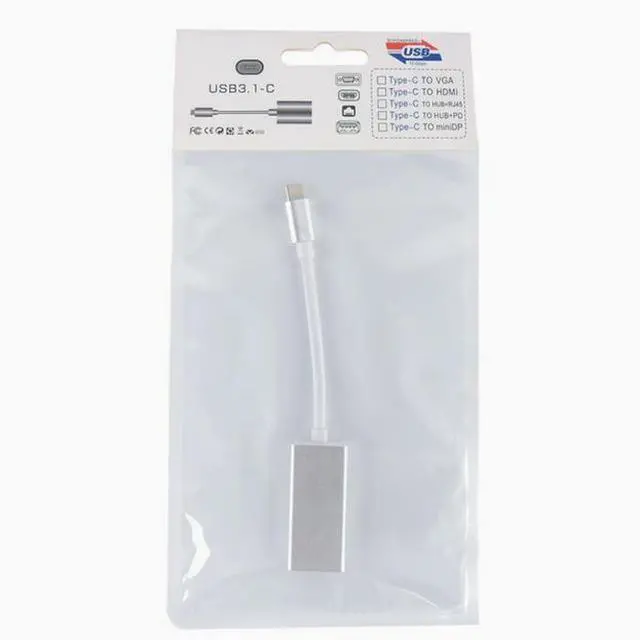 Alt view image 4 of 4 - type-C TO DP female conversion cable USB3.1TO large DP TYPE-C display notebook HD data cable
