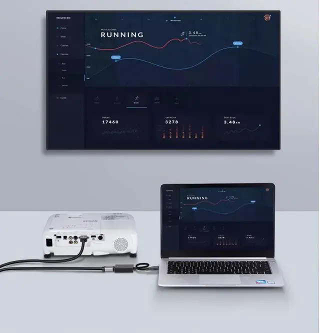 Alt view image 3 of 3 - USB3.0 to VGA HD cable converter interface usb to vga multi-screen conversion cable display projector