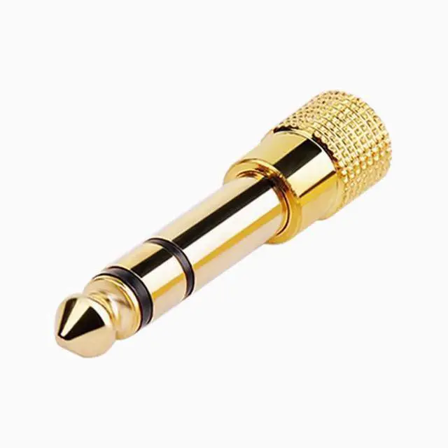 Alt view image 3 of 3 - 6.35mm to 3.5mm adapter Audio Audio Guitar microphone plug Electronic electric Piano headphones 6.35 converter