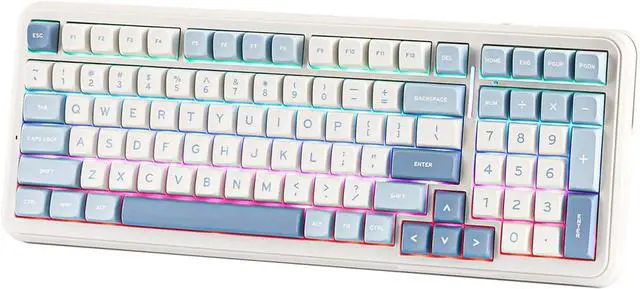 Main image of MCHOSE K99 96% Wireless Gaming Keyboard, Gasket Mechanical Keyboard, BT5.0/USB-C/2.4GHz Wireless Creamy keyboard, with 6-Layer Padding, 6000mAh Battery, Hot Swappable, NKRO for Win/Mac/Linux