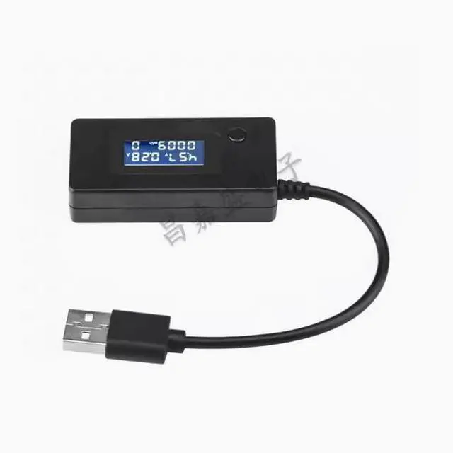 Main image of USB Current voltmeter Detector White tail LCD display monitors mobile power capacity Black
