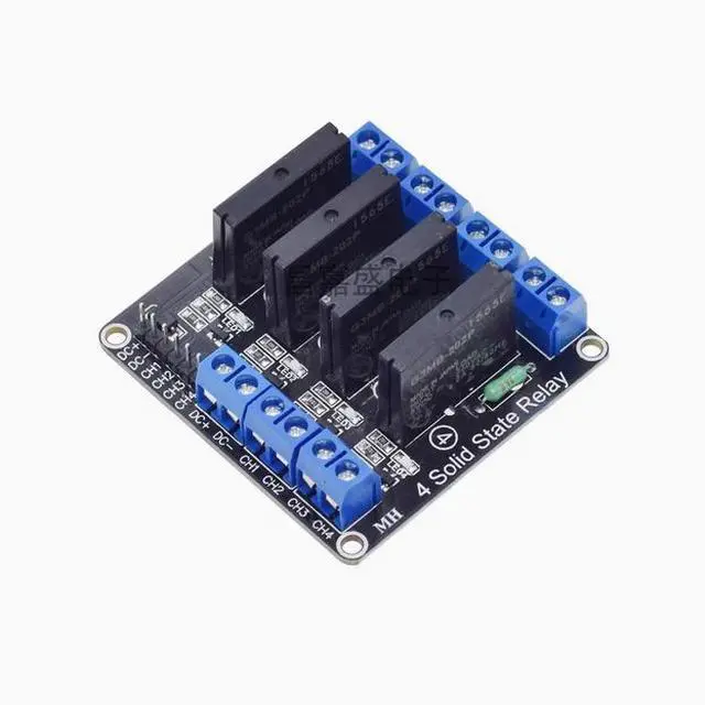 Main image of 5V low-level solid state relay module 4 solid state relays with fuses 250V2A