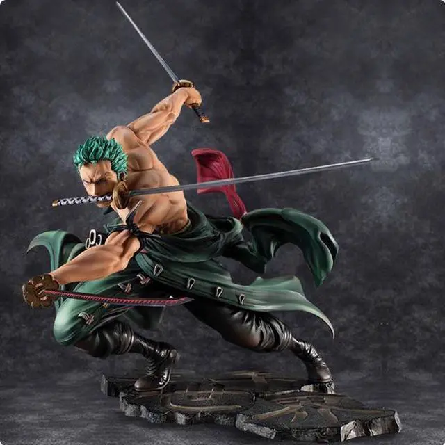 Main image of One Piece  Roronoa Zoro Action Figures. 3000 world three knife mobile twodecoration model