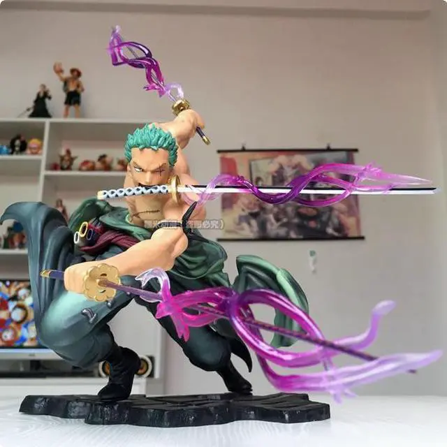 Alt view image 3 of 4 - One Piece  Roronoa Zoro Action Figures. 3000 world three knife mobile twodecoration model