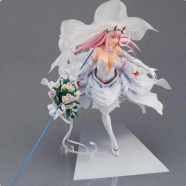 Alt view image 4 of 5 - Anime Darling in the franxxk zero two 02 Wedding dress 1/7 Action Figure 27cm