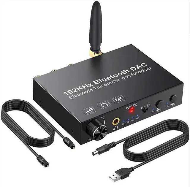Main image of 192KHz DAC Digital to Analog Audio Converter Bluetooth5.0 Transmitter Receiver with aptX HD aptx Low Latency Wireless Audio Adapter