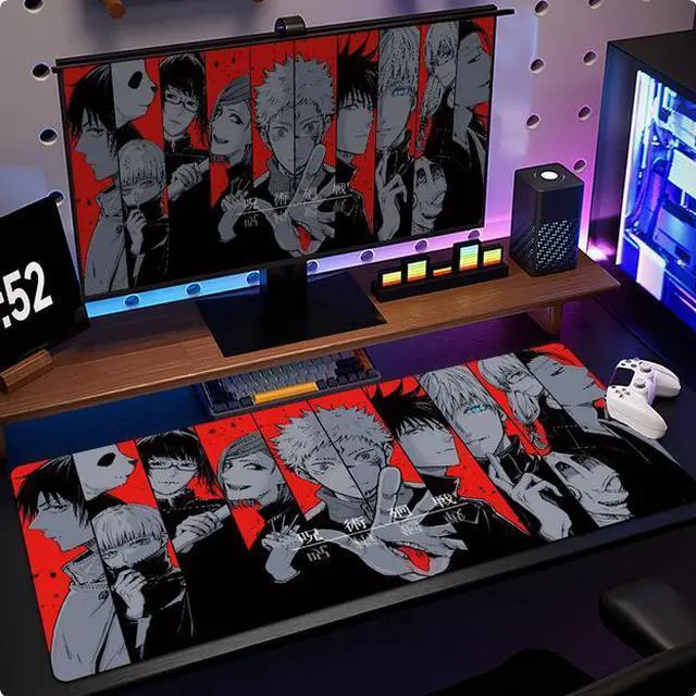 Main image of Anime Jujutsu Kaisen Gojo Satoru drawing mouse pad  Extended Gaming Mouse Pad with Stitched Edges, Large Mouse pad with Non-Slip Rubber Base for Work & Gaming, Office & Home, 35.4x15.7inch