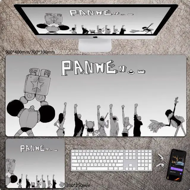 Main image of Anime One Piece mouse pad Extended Gaming Mouse Pad with Stitched Edges,  Large Mouse pad with Non-Slip Rubber Base for Work & Gaming, Office & Home 300*250mm