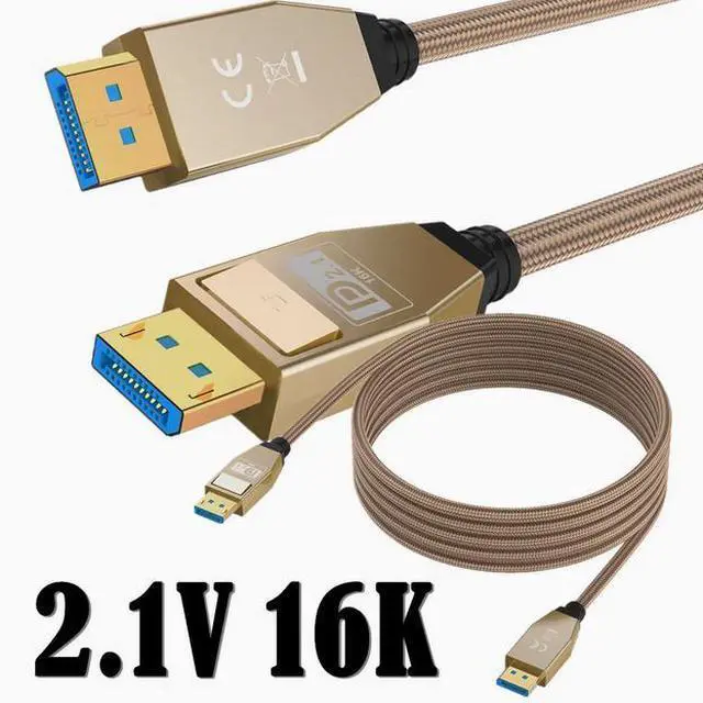 Alt view image 4 of 5 - Zeskit Vesa certified DP 80Gbps 2.1 DisplayPort 16K8K Ultra HD Silver plated wire