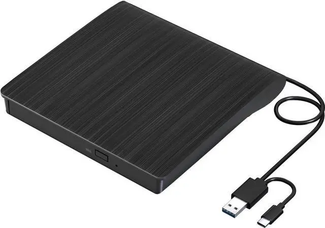 Main image of External CD DVD Drive, USB 3.0 & TYPE C Portable CD DVD +/-RW Drive, CD/DVD ROM Player Burner Reader Writer Rewriter Optical Disc Drive for Laptop Desktop PC, Windows 11/10/8/7, Apple Mac, Linux OS
