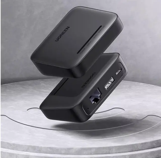 Alt view image 2 of 6 - ugreen printer network sharer service wireless receive automatic no-switch wired usb retrofit wifi module connection LAN share one drag more than one drag two computer print box