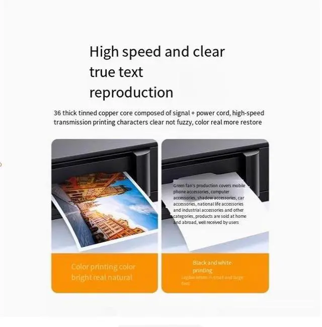 Alt view image 4 of 7 - UGREEN USB 2.0 printer data cable Computer extended connection Extended USB square port for Canon HP Epson