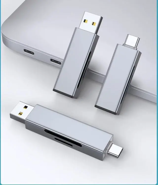 Alt view image 2 of 5 - USB3.0 camera card reader High-speed multi-function all-in-one universal sd memory card tf storage to Typec Mobile phone otg Computer tablet for Apple 16 Huawei ipad Canon ccd read  USB3.0+Type-C port