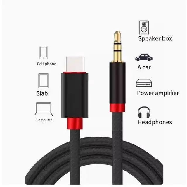 Alt view image 2 of 4 - Type-C to 3.5mm for Apple 16 mobile phone car AUX audio cable iPhone15Promax connection cable Car player speaker Car subwoofer plus music adapter