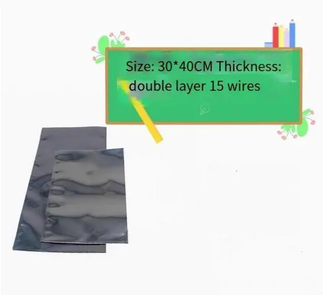 Alt view image 2 of 4 - 10PCAK Computer motherboard anti-static bag Flat mouth/self-sealing bag Anti-oxidation shielding bag