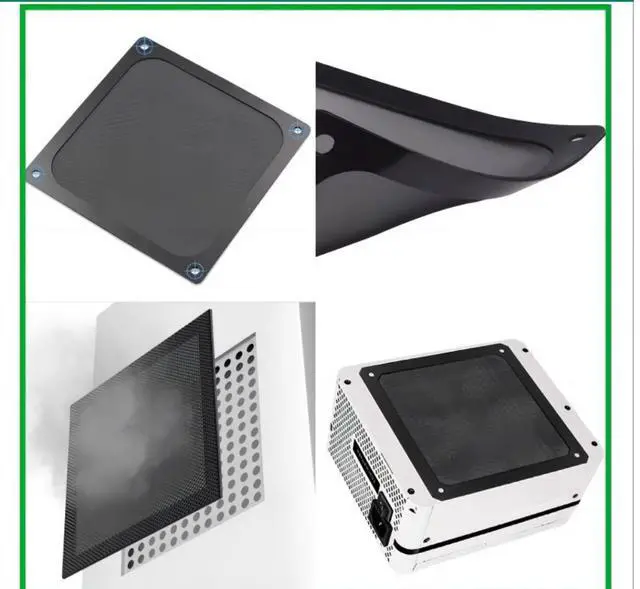 Alt view image 3 of 4 - 12cm chassis air filter Magnetic holes with border filter Fan mesh cover nylon fine mesh