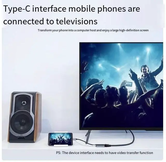 Alt view image 4 of 5 - UGREEN Type-c to VGA converter, 1080P/60Hz high-definition mobile phone, tablet, laptop, desktop connection, TV monitor, projector, computer adapter port, high-definition screen projection cable