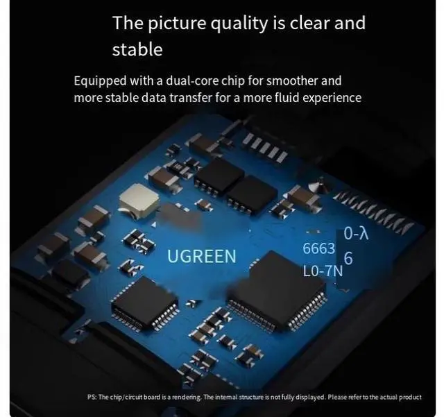 Alt view image 5 of 5 - UGREEN Type-c to VGA converter, 1080P/60Hz high-definition mobile phone, tablet, laptop, desktop connection, TV monitor, projector, computer adapter port, high-definition screen projection cable