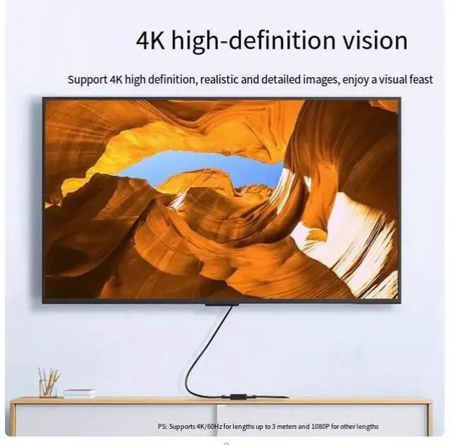 Alt view image 5 of 6 - UGREEN HDMI 2.0 master-to-female extender 4K60HZ connection TV, computer, projector converter to connector