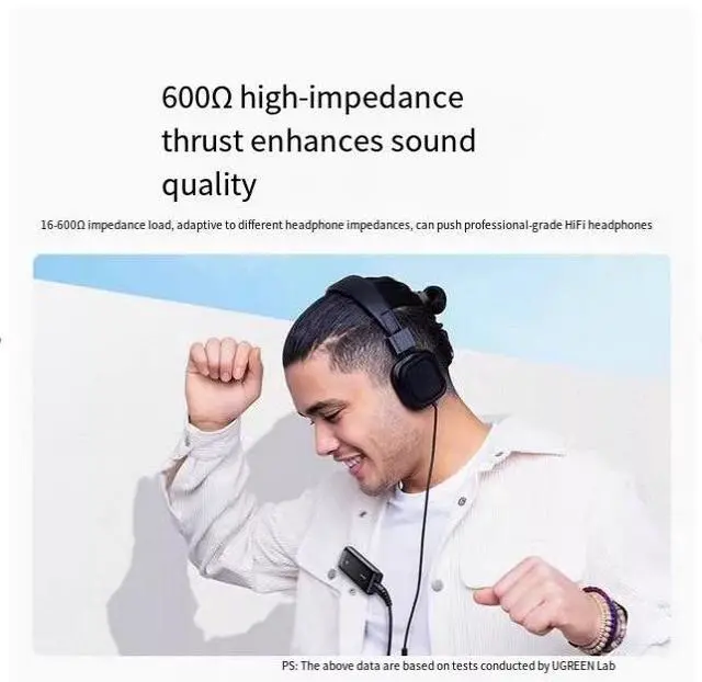 Alt view image 5 of 7 - Ugreen Bluetooth Receiver 5.0, old-fashioned audio power amplifier, wired headphones to wireless headphone amplifier, aux audio adapter