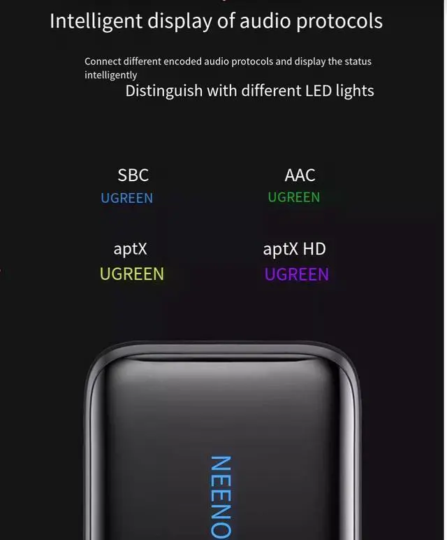 Alt view image 7 of 7 - Ugreen Bluetooth Receiver 5.0, old-fashioned audio power amplifier, wired headphones to wireless headphone amplifier, aux audio adapter