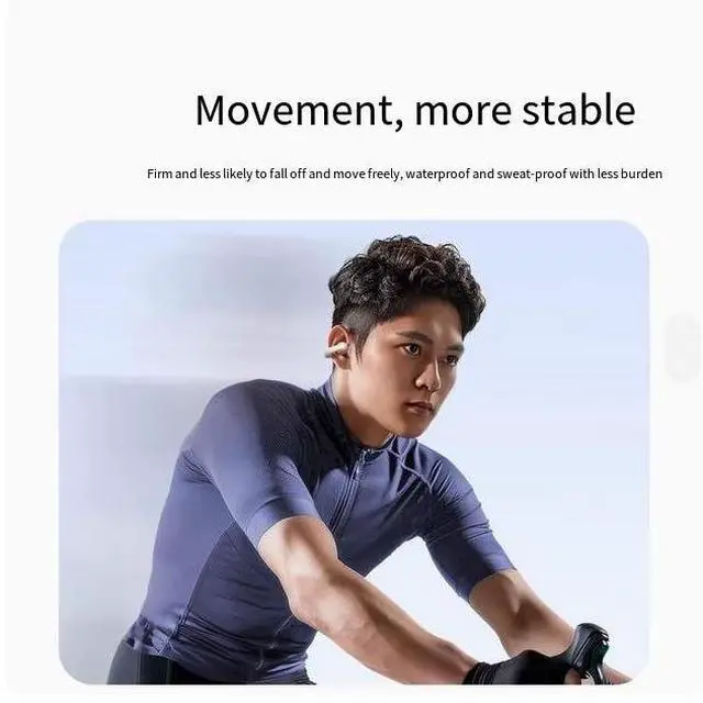 Alt view image 4 of 5 - UGREEN S3 Bluetooth headphones, ear clip type wireless air conduction, non-in-ear sports, running, suitable for Apple, Android and Xiaomi Black