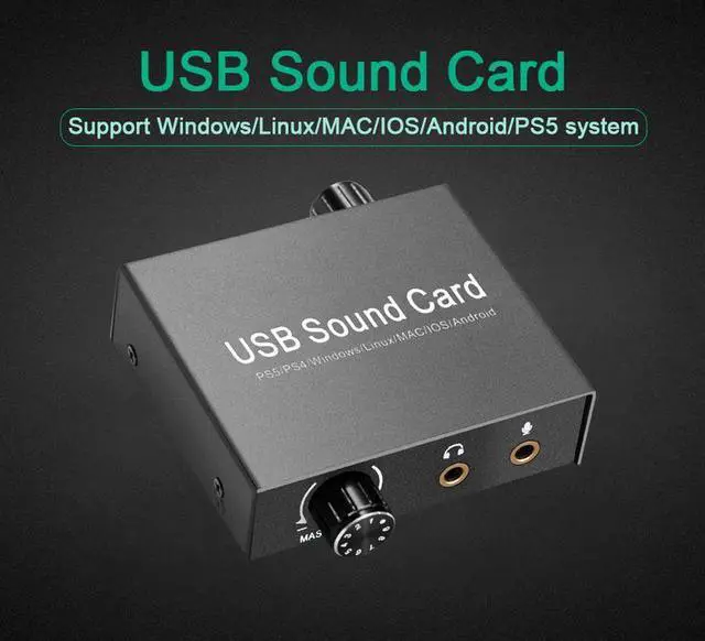 Main image of usb sound card, external set-top box, computer external converter, USB driverless audio speaker, usb external sound card