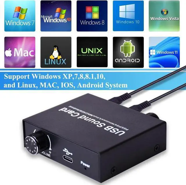 Alt view image 4 of 7 - usb sound card, external set-top box, computer external converter, USB driverless audio speaker, usb external sound card