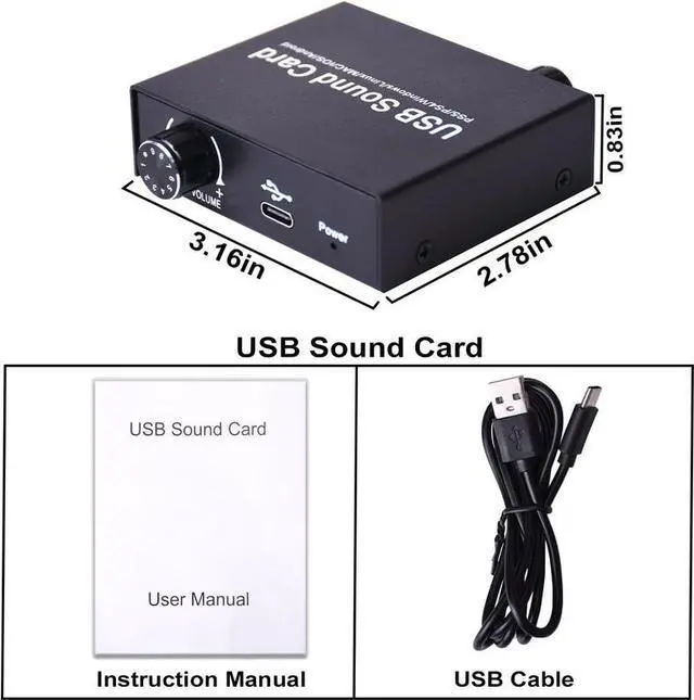 Alt view image 7 of 7 - usb sound card, external set-top box, computer external converter, USB driverless audio speaker, usb external sound card