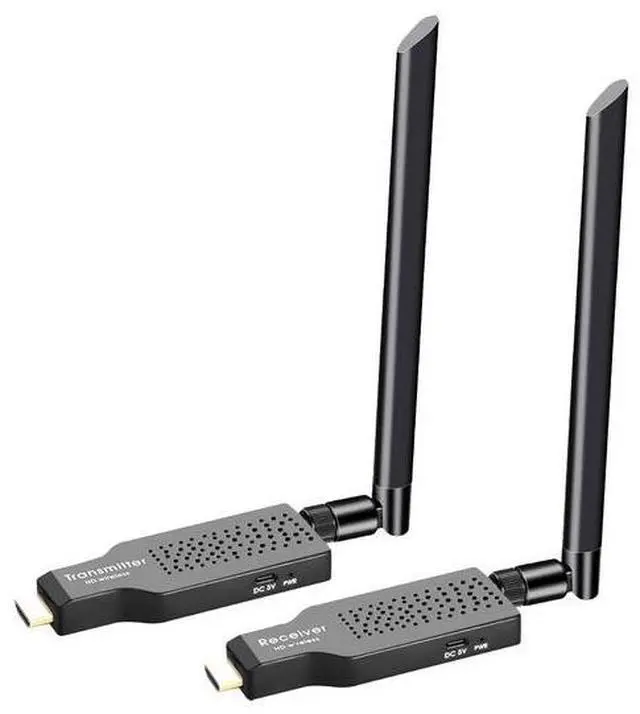Alt view image 2 of 5 - Wireless HDMI Transmitter and Receiver, 165ft/50m Wireless HDMI for 4K Decode Input 1080P Output, Plug&Play Portable 2.4G/5.8G for Video and Audio to Monitor from PC/Projector/TV Box