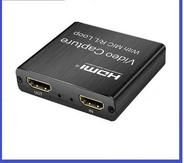 Main image of HDMI capture card, USB high-definition video recording box, OBS game live streaming capture card, ring out 3.5 microphone
