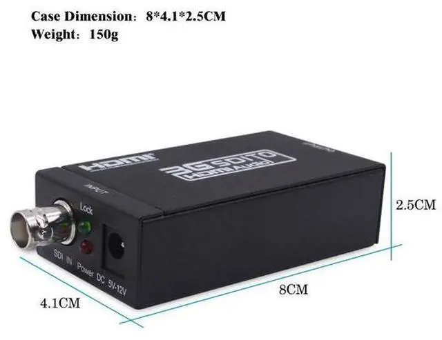 Alt view image 2 of 5 - HDMI to SDI converter, video to SDI signal output wide voltage HDMI converter, SDI extender