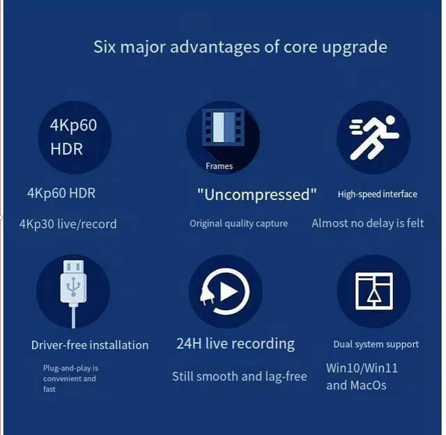 Alt view image 3 of 7 - USB 3.0 4K HDMI video capture card live streaming room building magic tool collector OBS Douyin Companion High-definition game