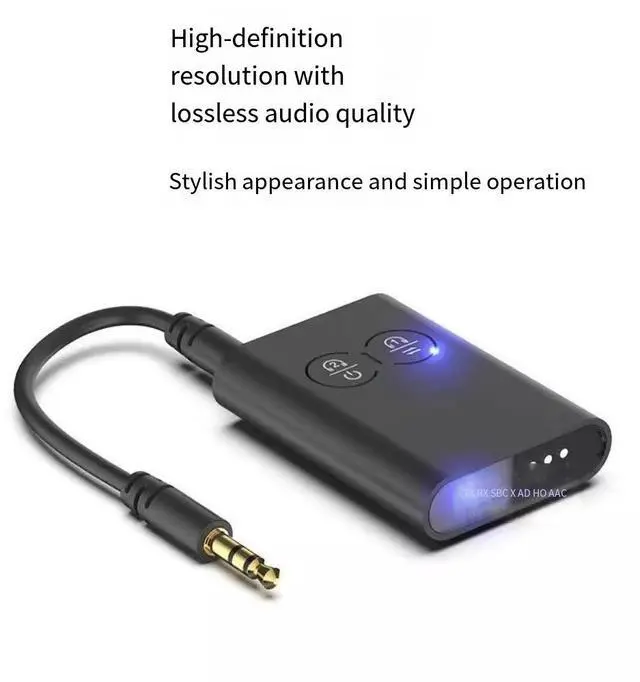 Alt view image 3 of 7 - Lossless Bluetooth 5.2 audio receiver and transmitter one-to-two support APTX 2-in-1 ultra-long battery life USB