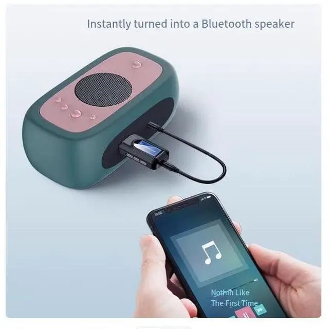Alt view image 3 of 5 - Bluetooth Audio transmitter and Receiver 5.0 2-in-1 computer TV projector Audio 3.5mm to stereo headphones