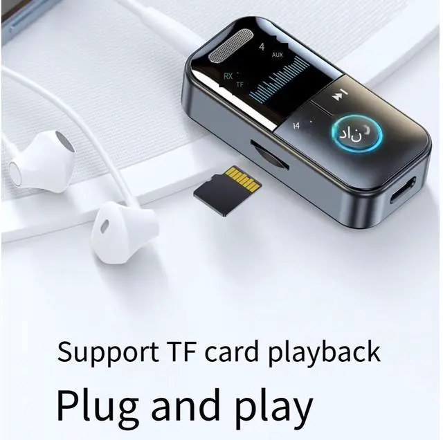 Alt view image 5 of 6 - Bluetooth 5.4 adapter, audio transmitter and receiver, wireless transmission, lossless call, AUX wired to wireless audio