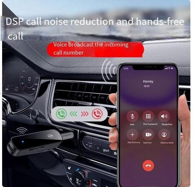 Alt view image 3 of 5 - Bluetooth 5.3 lossless HIFI Bluetooth audio receiver, lapel 3.5 audio call converter, TF card player