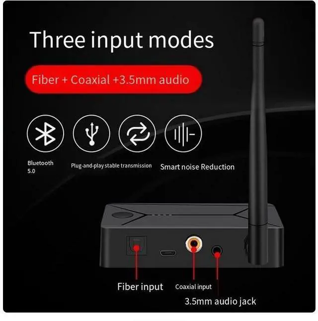 Alt view image 2 of 5 - Coaxial Bluetooth Audio Transmitter 5.0 Digital fiber Spdif TV Computer Bluetooth Headset adapter