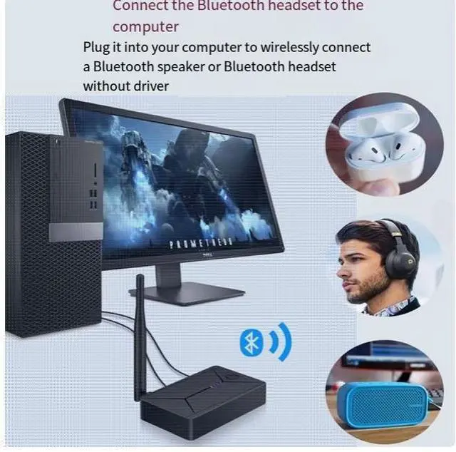Alt view image 5 of 5 - Coaxial Bluetooth Audio Transmitter 5.0 Digital fiber Spdif TV Computer Bluetooth Headset adapter