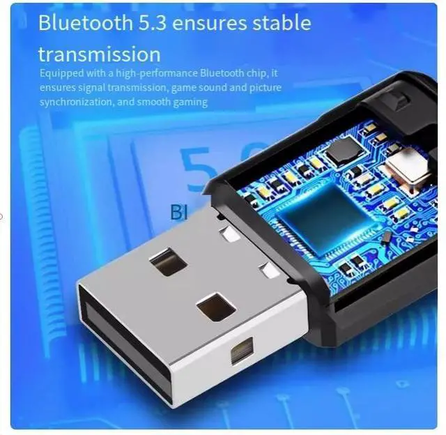 Alt view image 3 of 5 - USB Wireless Bluetooth Audio Transmitter 5.3 is compatible with PS4/PS5/pro/switch/ computer Bluetooth reception