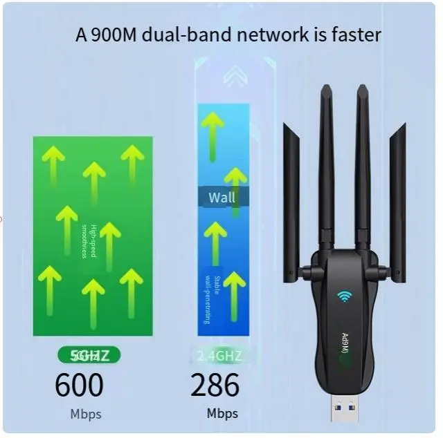 Alt view image 3 of 4 - WiFi6 Bluetooth wireless network card, WiFi receiver, Bluetooth adapter, 5.4 driverless, 5G dual-band plug and play